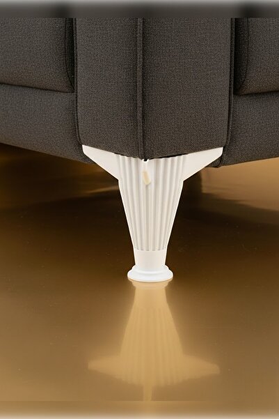 MH MiniHediye Furniture Sofa Armchair Tv Unit Pouf Leg 12 cm White Base Leg Feet