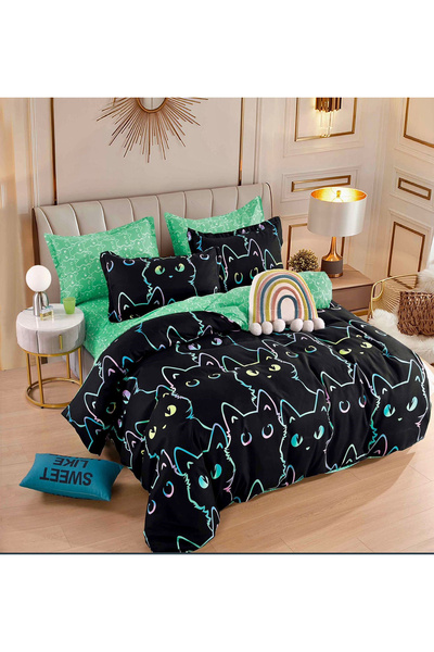 FIONNA.RO Finet Bed Linen 1 Person - Cartoon Kitty