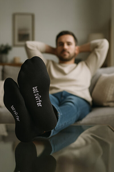 Bad Surfer Men's Quarter Cotton Socks, Bad Surfer, Logo, Multicolor, set of 18 pairs