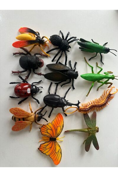 RAMO'S STORE OYUNCAK BÖCEK HAYVANLARI SETİ (ŞAKALAMA,KORKU) 12 PARÇA