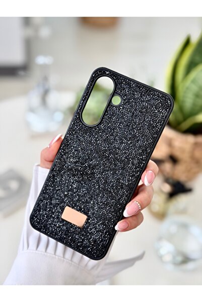 Go Aksesuar Galaxy A16 Uyumlu Taşlı Elmas Pırlanta Işıltılı Silikon Kılıf