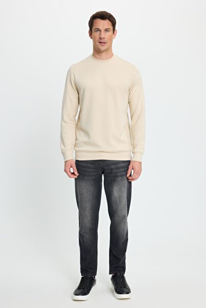 Tudors Ανδρικό φούτερ με μακρύ μανίκι με λαιμόκοψη σε χρώμα κόκκινο κόκκινο χρώμα