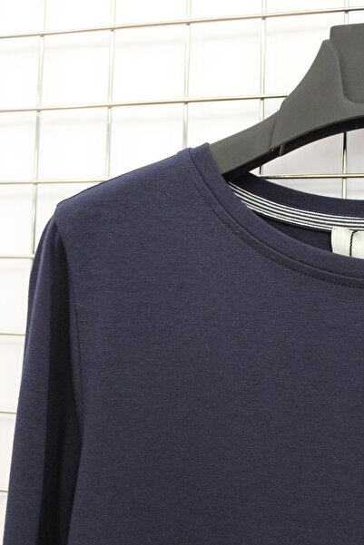 YXL COLLECTION Women's Plus Size Crew Neck Long Sleeve Modal Basic Mother Combed Cotton Blouse