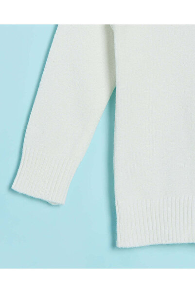 REDTAG Infant Girls White High Neck Pullover