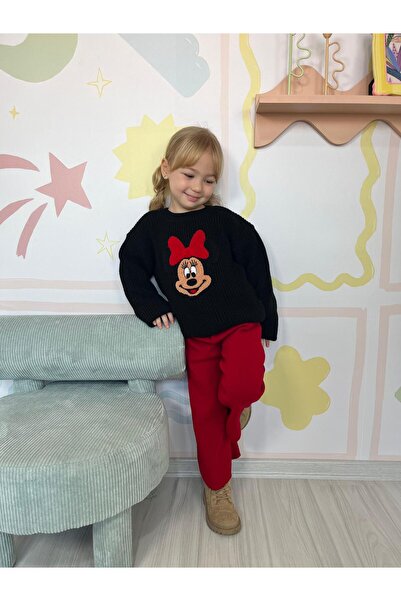 YİGİT BUTİK Character Patterned Knitwear Girl's Set