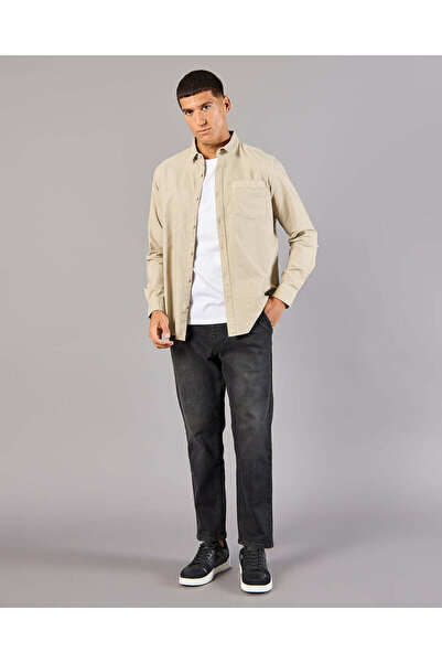 REDTAG Men Beige Collared Casual Shirt