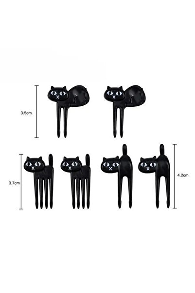 MaffStuff Mini Children's Forks PVC 5x2x5 cm Black Kittens MaffStuff®