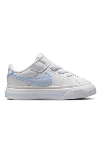 Nike Court Legacy Tdv Leather Kids Sneaker Genuine Leather Casual Children's Sports Shoes White