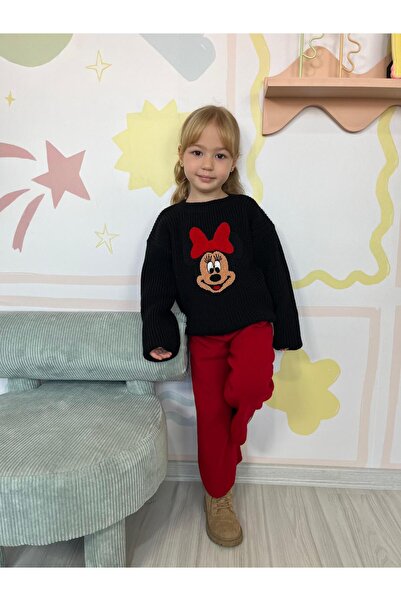 YİGİT BUTİK Character Patterned Knitwear Girl's Set