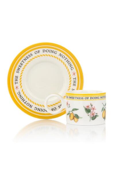 ÇIRPAN EV LİMON DESEN 2 KİŞİLİK TÜRK KAHVESİ FİNCANI