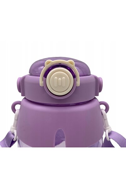 zola Water bottle with straw for children, locking system with lid, 1000 ml, strap for easy carrying