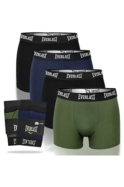 EVERLAST Men's Cotton Boxer Shorts, Everlast, Logo, Multicolor, set of 4 pieces