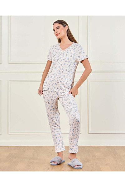 REDTAG Women Multicolour Printed Pyjama Set (2 Piece)