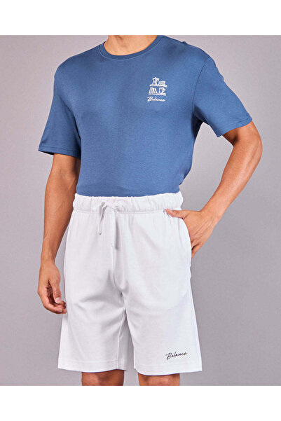 REDTAG Men Blue And White Printed Pyjama Set (2 Piece)