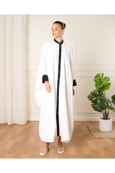 REDTAG Women Ivory Two Tone Button Front Dress