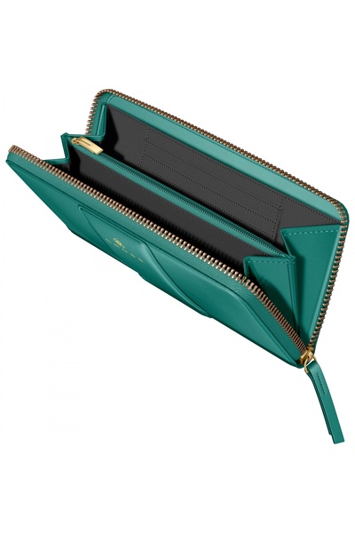 Cross Leather Origami Turquoise Women's wallet, leather, turquoise, 18 x 9.5 x 2 cm