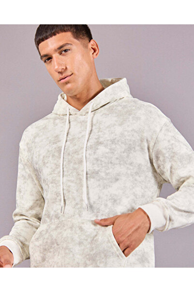 REDTAG Men White Printed Sweatshirt