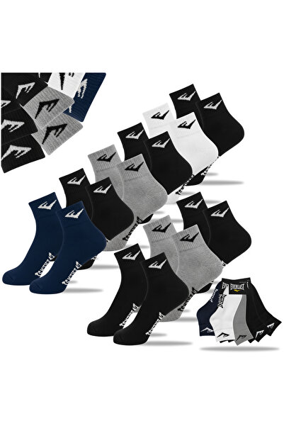 EVERLAST Men's Ankle Cotton Socks, Everlast, Logo, Multicolor, set of 9 pairs