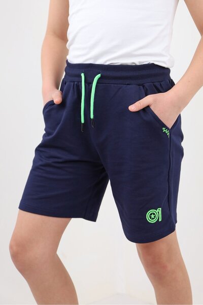 Toontoy Boy's Printed Elastic Waist Pocket Shorts