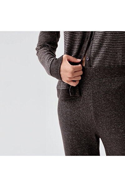 Penelope Softnest Long Sleeve Soft Textured Viscose Pajama Set - Brownl