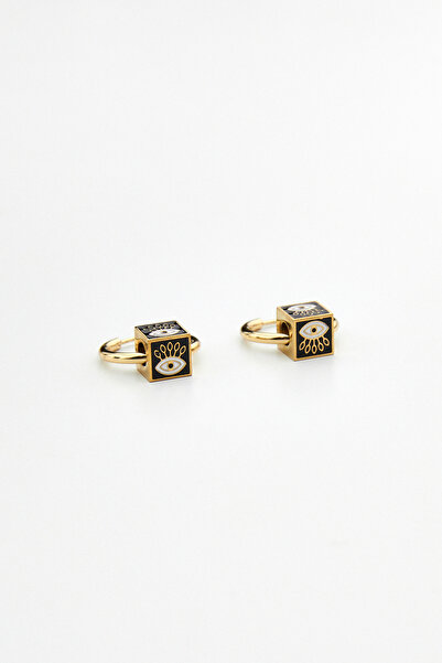 AKSWSUAR KÜP DETAYLI HALKA KÜPE