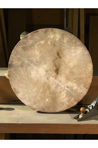 bağlamacı Deri 16 İnç (45.7 cm) Bendir – 6.5 cm Derinlik, Zilli, Paslanmaz İm...