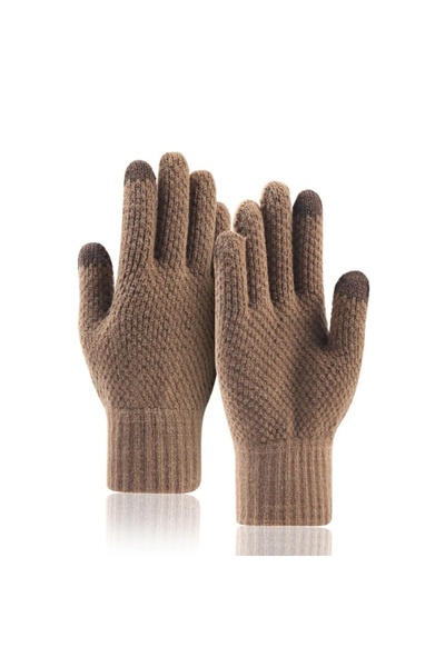 SKYDDAR INNOVATION Winter Gloves Touch Screen, Unisex, Padded, Ski, Outdoor, ST0013, set with sticker, Brown