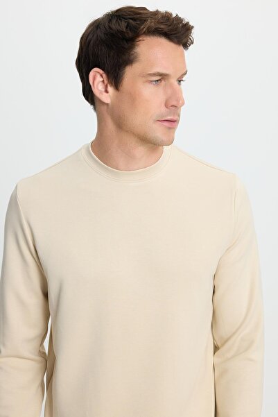 Tudors Ανδρικό φούτερ με μακρύ μανίκι με λαιμόκοψη σε χρώμα κόκκινο κόκκινο χρώμα