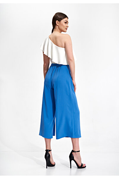 Figl Women's culottes - elegant women's blue trousers M860 size M