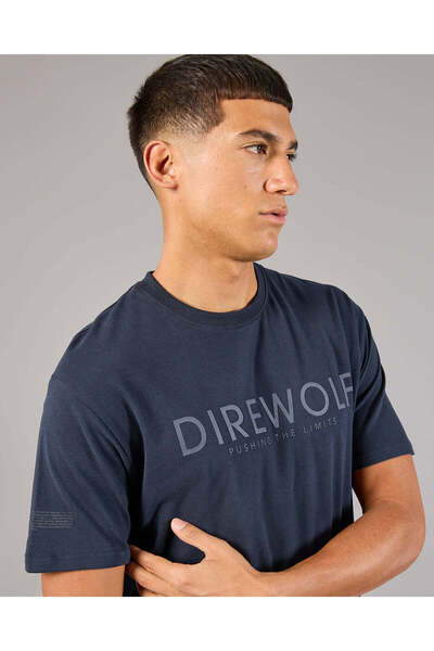 REDTAG Men Navy Lounge T-Shirt