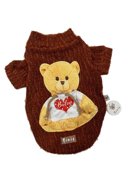 MİNİŞ PET BUTİK Cinnamon Velvet Bailey Small Dog Sweater