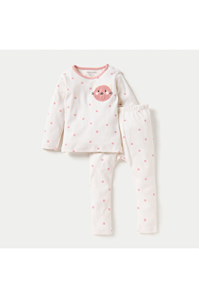 Juniors Printed Long Sleeves T-shirt and Pyjamas - Set of 3