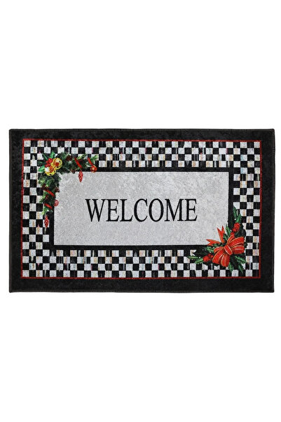 Brilliant Welcome Christmas rug, 60 x 90 cm, polyester, multicolor, rectangular