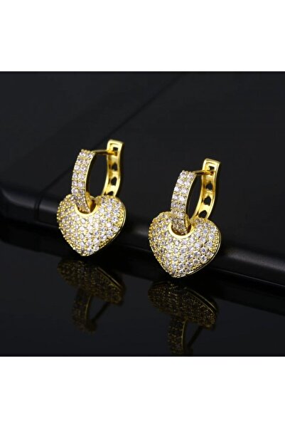 OEM "Shining Heart" Earrings – 18K Gold Plated with Cubic Zirconium Crystals