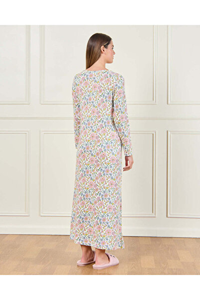 REDTAG Women Ivory Printed Nightgown