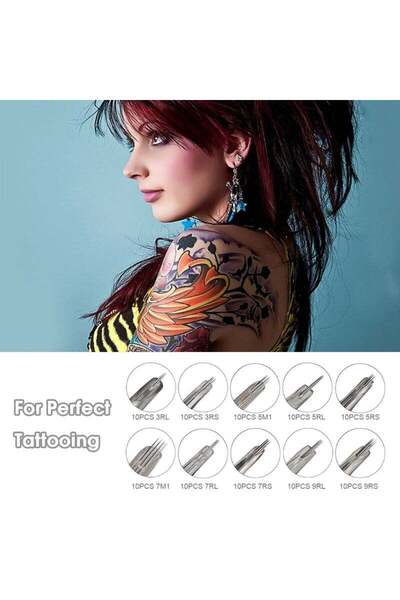 Generic 10-Piece Disposable Tattoo Needle Cartridge Transparent 3RL