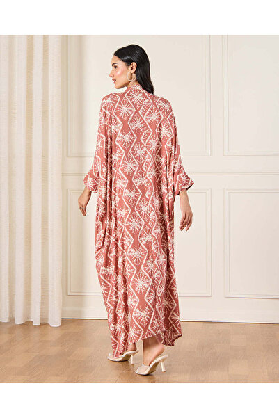 REDTAG Women Red Printed Kaftan Dress