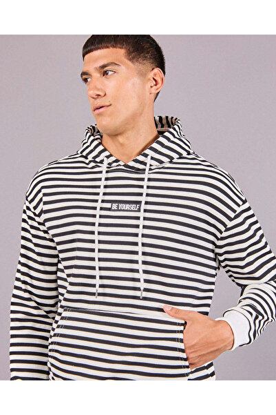 REDTAG Men Black Printed Sweatshirt