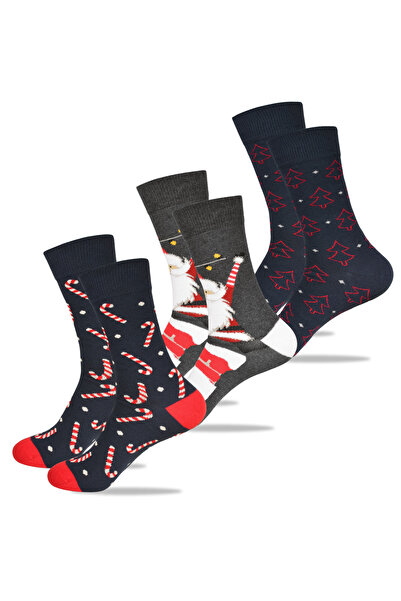 Lee Cooper Men's Long Warm Socks, Lee Cooper, Logo, Christmas Theme, set of 6 pieces