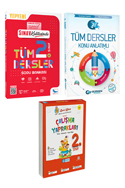 Sınav Yayınları 2. Sınıf Tüm Dersler Soru Bankası+ Gezegen Konu Anlatımlı+ Ak...