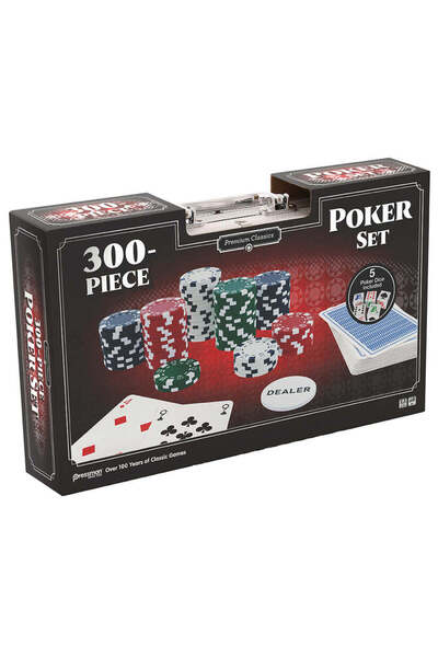 Pressman Premium Classics - Σετ 300 τσιπ πόκερ - Σετ 300 τσιπ πόκερ, σε μεταλ...