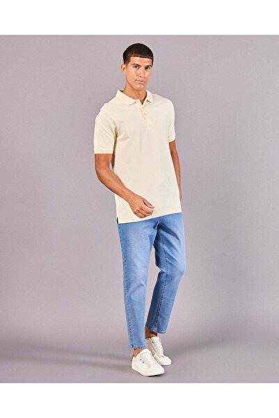 REDTAG Men Ecru Basic Polo Shirt