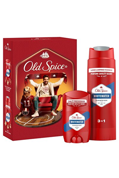 Old Spice Sports Fans gift set: Whitewater deodorant stick 50 ml + Whitewater shower gel 250 ml