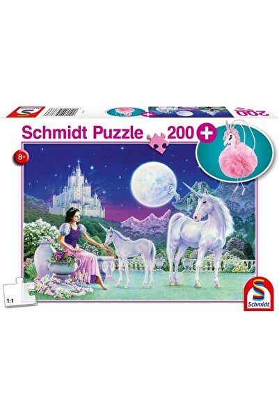 Schmidt Puzzle Schmidt: Unicorn, 200 piese + Cadou: breloc plus