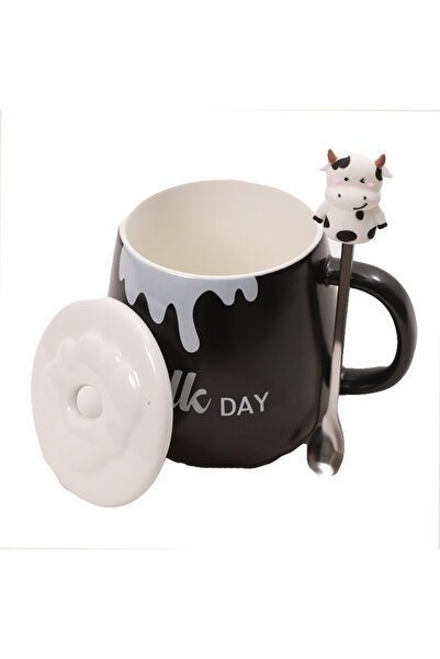 pumikaia Coffee mug with lid and spoon