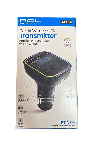 SİRAST ACL ARAÇ FM TRANSMİTTER BLUETOOTH USB MP3 SD KART ÇAKMAKLIK GİRİŞLİ 7 ...