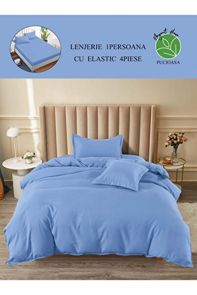 FIONNA.RO Finet Bed Linen with Elastic 1 Person UNI - Baby Blue