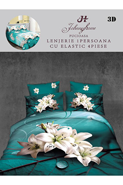 FIONNA.RO Satin Cotton Underwear 1 Person 3D - White Flowers