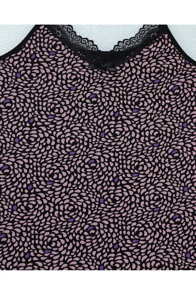 Modamorfo Lace Patterned Tank Top with Rope Straps - Powder