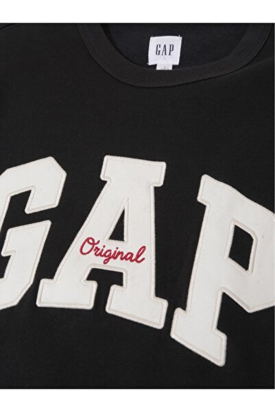GAP Men's Black Logo Crew Neck Sweatshirt